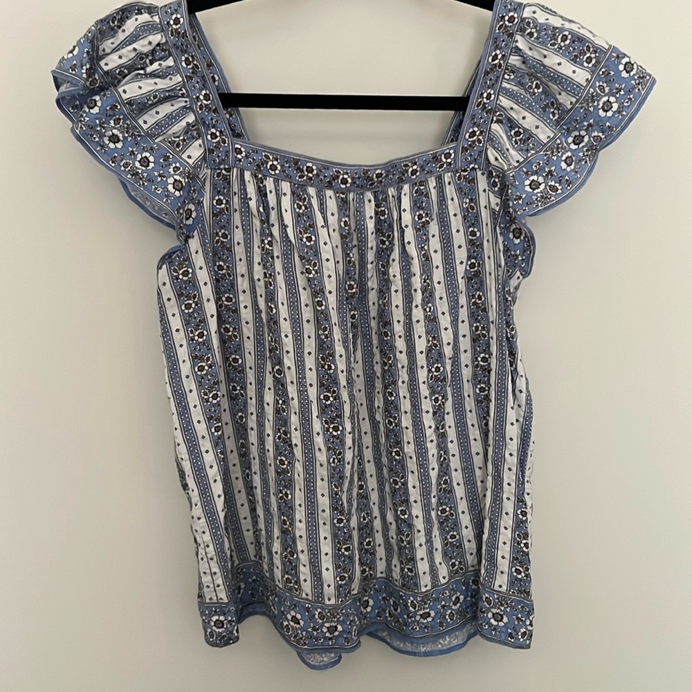 Max Studio Tank Top size medium ruffle sleeve